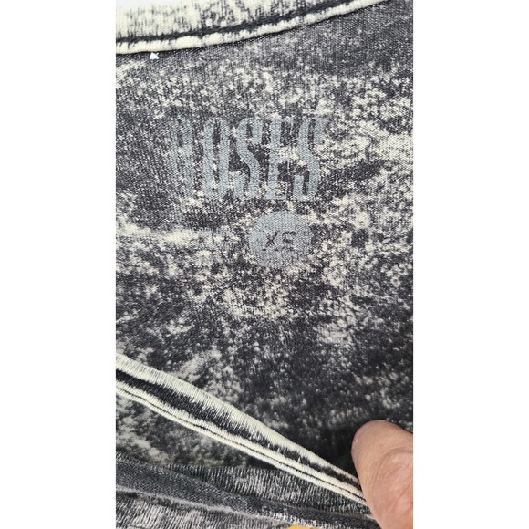 Retro 90s Guns N Roses Lace Up Women Acid Wash Tee Shirt XS Grunge Streetwear - Picture 3 of 8